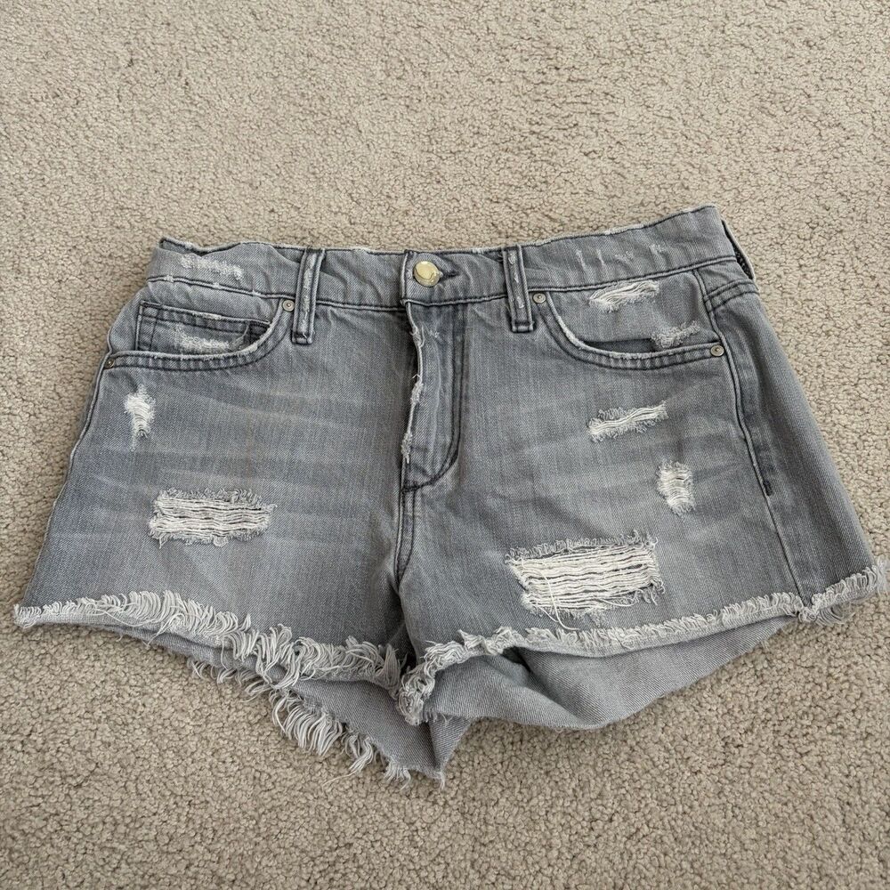 EUC Joe’s Gabrielle Cut Off Shorts Grey Blue Wash Distressed Women Size 26 Y2K